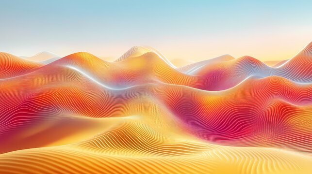Abstract desert mirage with illusory colors and wavy patterns - an illustration of an abstract desert mirage with illusory colors and wavy patterns,. Illusory. Illustration