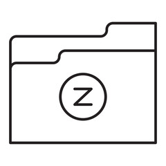 Archive File Icon Outline