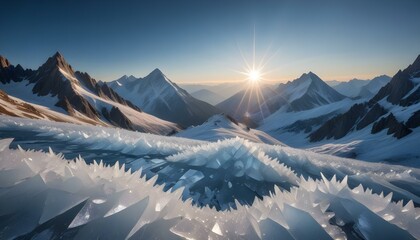 Mountain Background Mount Everest Sunset Sunrise Landscape Natural Beauty Peaks Hills Volcano View