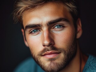 Fototapeta premium Man with Beard Close Up