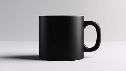 Black Matte Mug Mockup.