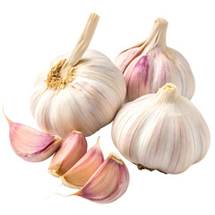 Obraz premium Garlic isolated on a transparent background