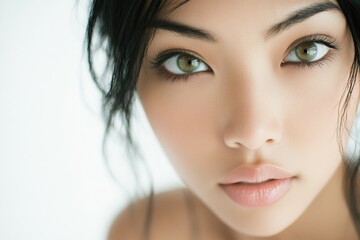 Fototapeta premium Woman's face with green eyes
