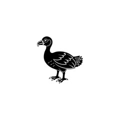 Dodo silhouette vector illustration, Simple and Stylish Design.   Dodo Bird Silhouettes Minimalist Vector. © AFSANA