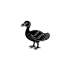 Dodo silhouette vector illustration, Simple and Stylish Design.   Dodo Bird Silhouettes Minimalist Vector. © AFSANA