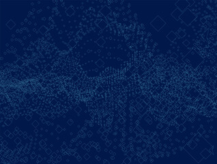 Abstract wavy halftone dots background. Vector illustration