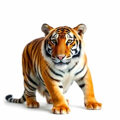 Naklejka premium white tiger isolated on white