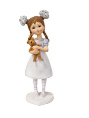 A girl holding a teddy bear