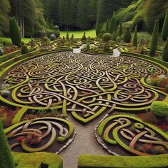 Celtic Knot Garden A garden where paths are formed by intricate