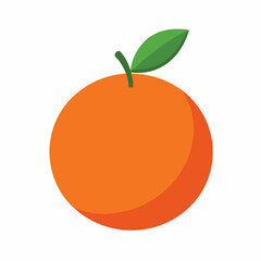 Vibrant Sweet Orange Fruit with Green Leaves for Freshness and Health Concepts Fresh delicious a orange fruit food royalty Free Stock image vector illustration on white background