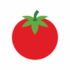 Red tomato on a white background. Fresh tomato isolated on white background with clipping path.