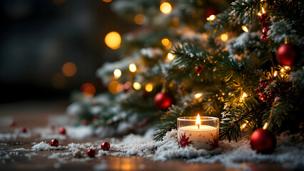 Christmas tree with lights