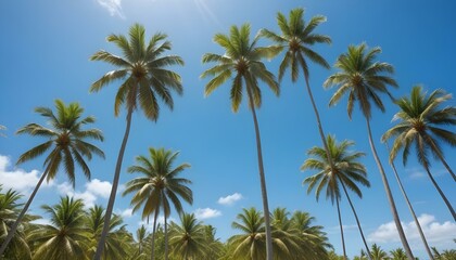 Morning Sunrise Evening Sunset Ocean Palm Coconut Tree Sunlight Peaceful Horizon Background Texture