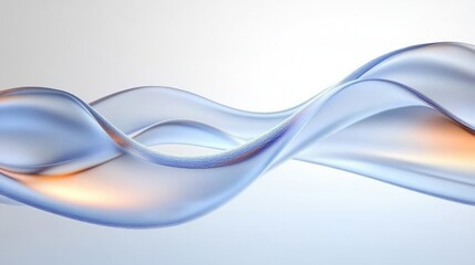 Naklejka premium Minimalist Abstract Flowing Water Iridescent Design Soft Pastel Colors 3D Render