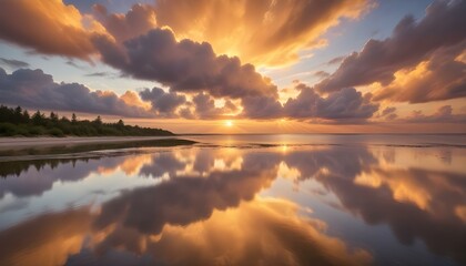 Morning Sunrise Evening Sunset Ocean Palm Coconut Tree Sunlight Peaceful Horizon Background Texture