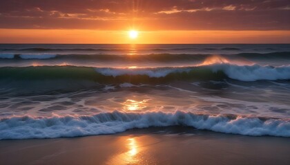 Morning Sunrise Evening Sunset Ocean Palm Coconut Tree Sunlight Peaceful Horizon Background Texture