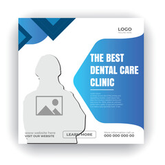 Professional medical healthcare service social media post template design