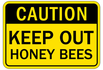 Honeybee safety sign