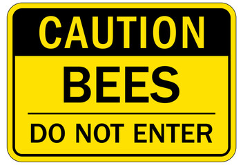 Honeybee safety sign
