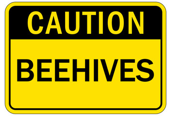 Fototapeta premium Honeybee safety sign