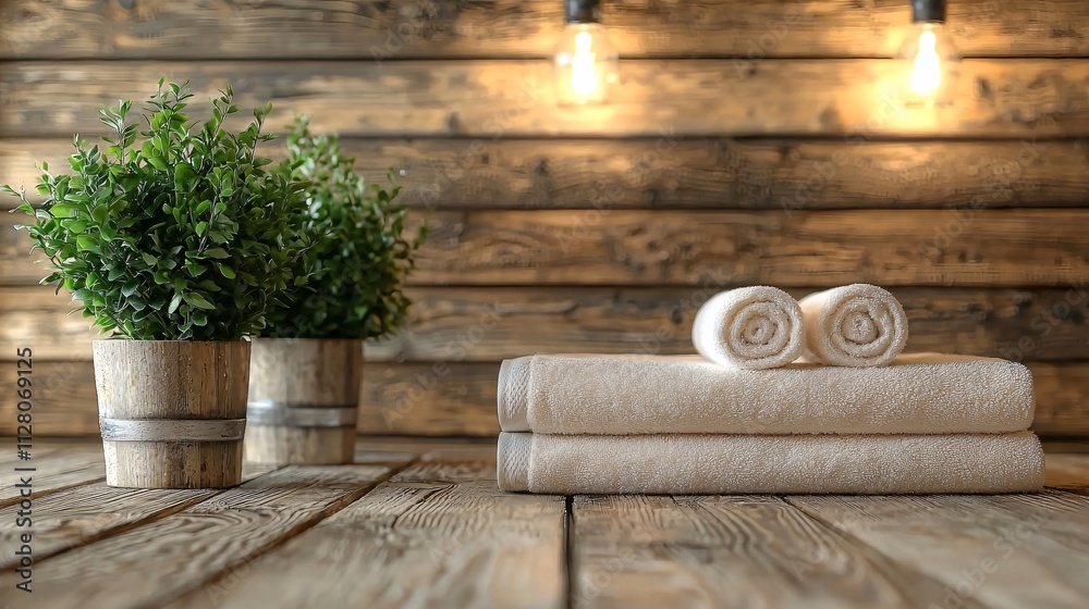 Poster a peaceful evening spa session with dim lighting and a warm ambiance for ultimate relaxation stock p
