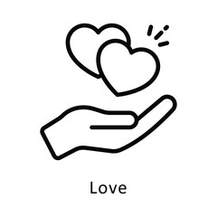 Love Vector Outline Icon. Eps file 10