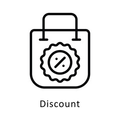 Dicount Vector Outline Icon. Eps file 10
