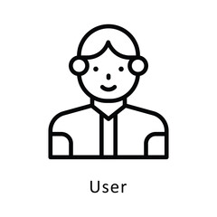 User Vector Outline Icon. Eps file 10