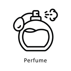 Obraz premium Perfume Vector Outline Icon. Eps file 10