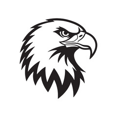 Obraz premium Bold Eagle Head Vector Design for Logos and Branding