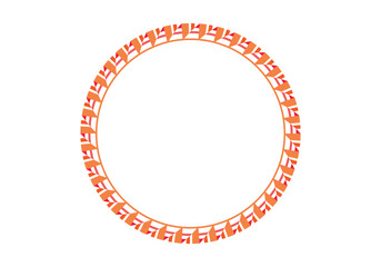 Circle frame detail vector design set. Simple ornament design for labels, covers, invitation cards.