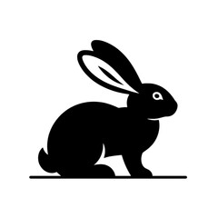 Obraz premium Rabbit silhouette vector illustration and artwork