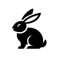 Rabbit silhouette vector illustration and artwork
