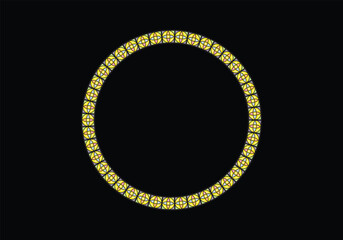 Circle frame detail vector design set. Simple ornament design for labels, covers, invitation cards.