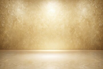 Pastel Golden Shiny 3D Background, Pearl Gloss Wall, Beige Studio, Luxury Empty Room, Vintage Photography