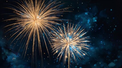 Fototapeta premium background copy space explosion of fireworks with bright colors, new year, festival, greeting