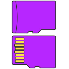 purple micro sd illustration