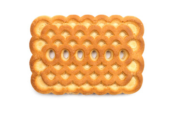 Rectangular cookies on a white background. One cookie close-up.