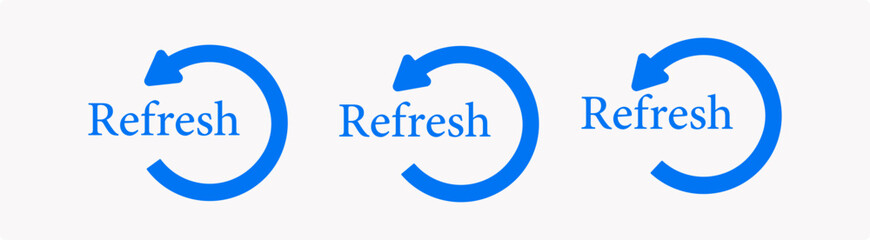 Refresh recycle icon, symbol. Reload, refuse, rotate black logo design.