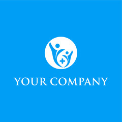 modern and clean health clinic logo concept