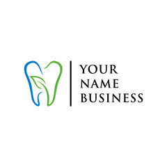 clean and simple dental health logo concept