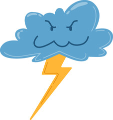 Vector : Weather Symbolic Sticker Illustration Element Decorative Style 