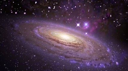 Obraz premium purple space background milky way shines