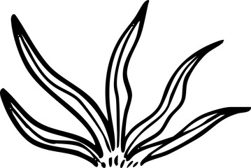 hand drawn cartoon vector side view of tree decoration.