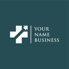 clean and simple health insurance logo concept