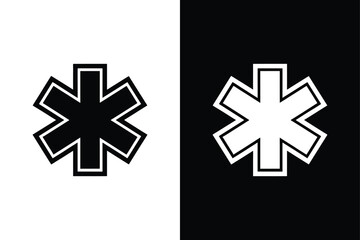 Obraz premium Universal Star of Life Icon. Essential for Healthcare Design