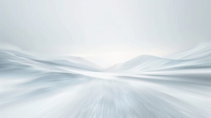 Blurred movements on a frosty white background