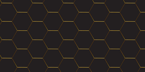 Abstract grid geometric black hexagon light minimal graphic design. seamless block stylish surface polygon tech metal square triangle honeycomb background.