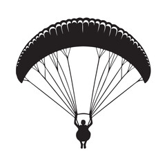 Paragliding Parachute silhouette vector illustration