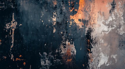 A grunge background features muted colors, peeling paint, and graffiti, perfect for creative projects.